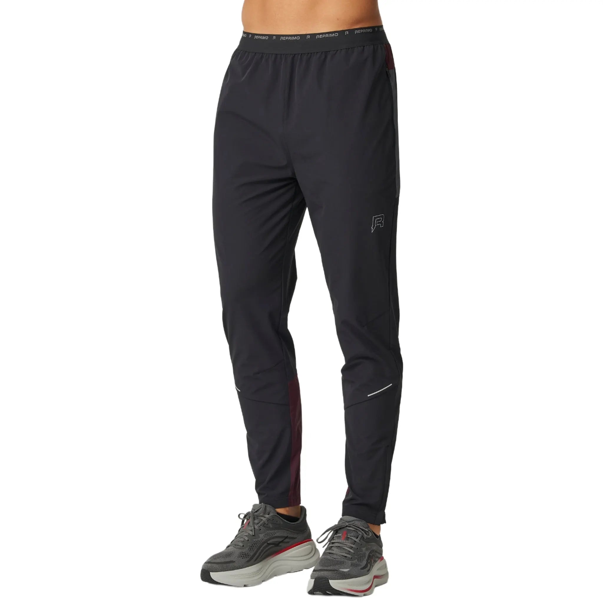 Front Side Reprimo Impact Burgundy Obsidian Track Pants REP254-296